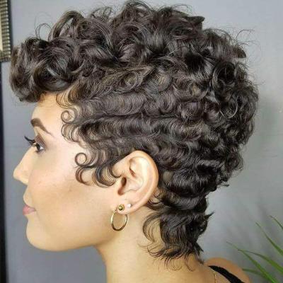 China Afro Wave European and American gray lady wig black gray lady animation gradient cos curly hair long curly hair for sale