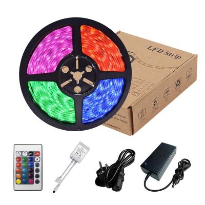 China Residential RGB LED Strip Kit SMD5050 Light 14.4W 60leds/m LED TV Backlight Set With Remote Control For Decoration for sale