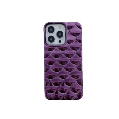 China Shockproof Luxury 3D Fish Scale electroplating Phone Covers Bag 14 pro shell Soft Phone Accessories Cases Cover for iPhone 11 12 13 14 Pro for sale