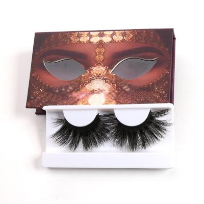 China Super Flexible Packaging Custom Mink Lashes False Eyelashes 25mm Seller 100% Hand Made 3d Mink Fur With Logo for sale