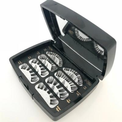 China Super Flexible Premium Private Label Makeup 3d Mink Magnetic Strip Eyelashes for sale