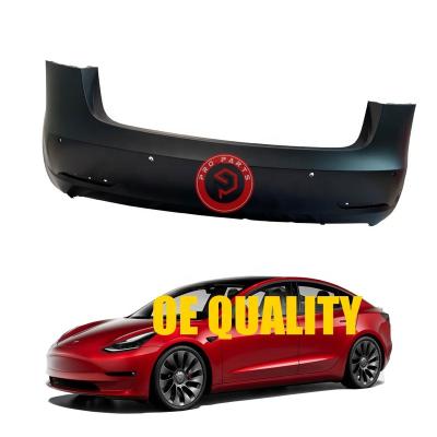 China Plastic Pro Aftermarket Car Auto Model 3 Rear Bumper Plate 1108905-SO-5-A For Tesla Model 3 Rear Bumper 2020 2021 for sale