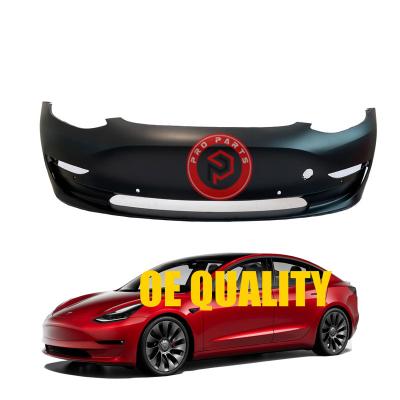 China Tesla Model 3 Auto Front Bumpers Plates Lip For 1084168-SO-5-E Pro Bodykits Aftermarket Plastic Car 2020 2021 for sale