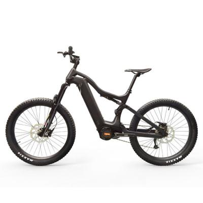 China Aluminum Alloy Fully Stocked Full Suspension 1000w Electric Mountain Bike Carbon Frame Deore 12s Electric Bike for sale