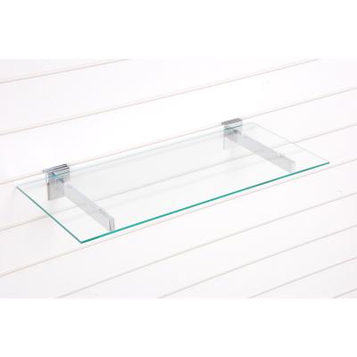 China Match for display shelves or hot sale slatwall tempered glass shelves slatwall panels with polished edges for sale