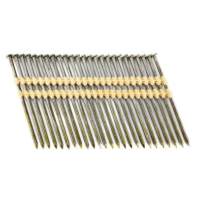 China 21 Degree Full Steel Head Plastic Collated Stick Framing Nails for sale