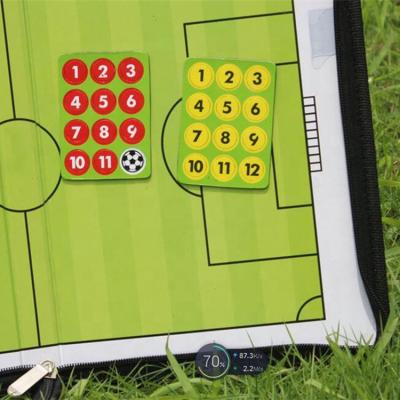 China Outdoor Sports Field Good Price OEM Logo Printed Sports Training Board Double Sided Referee Tactics Rack Magnetic Portable Soccer Coach Board for sale