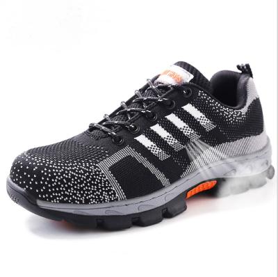 China 2020 hot sale steel toe fiy knitting mesh baring steel toe flat steel toe safety shoes for sale