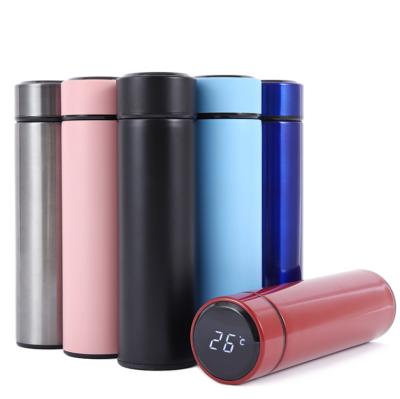 China 2021 Trend Sustainable Custom Stainless Steel Led Temperature Display Vacuum Insulated Smart Water Bottle for sale