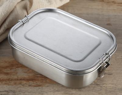 China Leakproof Bento Lunch Box 2 Compartments 304 Stainless Steel Metal 1400ml Heatable High Quality Tiffin Box Storage Bento Lunch Box for sale