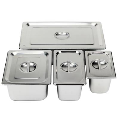 China EU Style Eco-friendly All Size Anti-jamming Stainless Steel Steamer Container Hotel GN Food Table Pan for sale