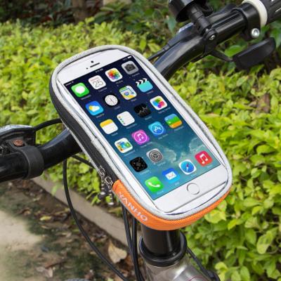 China Bicycle Bar Bag Fashion Phone Touch Screen Frame Bicycle Front Bag 5.5 Inch for sale