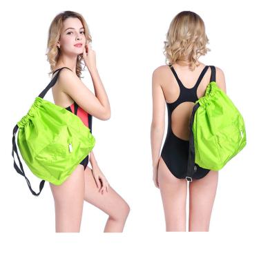 China Portable Sports Drawstring Backpack Fashion Dry/Wet Separated Swimming Waterproof Bag for sale