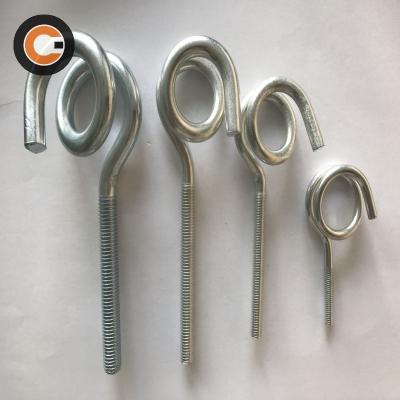 China Galvanized Lifting Fittings Braid Hook Bolt / Swing Hook Bolt /2 Braid Hook Eye Bolt for sale