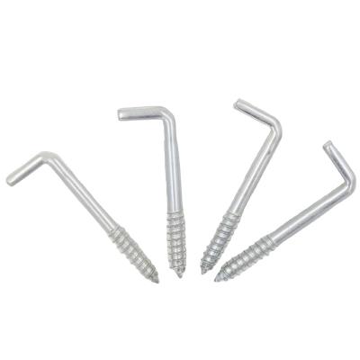 China Wood Hook M5*80 L-Square Screw In L Shape / L (Square) Type Machine Tooth Ply Screw/L Nail for sale