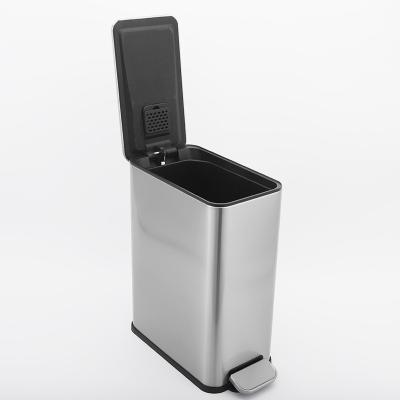 China Durable Stainless Steel Drop Bin Trash Can Desktop Stainless Steel Baler Shipping Waste Can Recycle Bin for sale