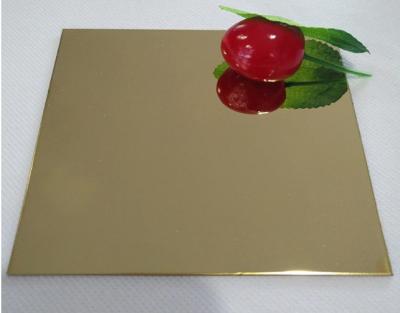 China 316 8K Mirror Golden Stainless Steel Sheet Decorative 1mm SS Sheet Cold Rolled for sale