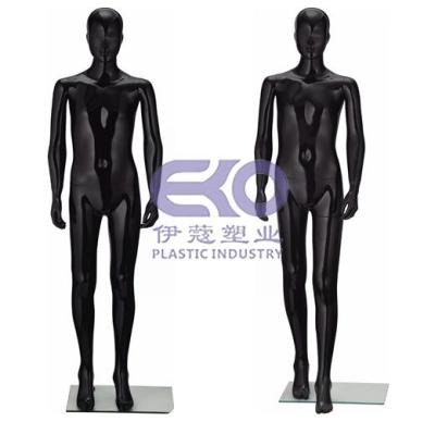 China Wholesale Full Body Male Glossy Black Plastic Mannequin EKO-Friendly Stand for sale