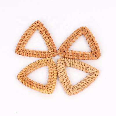 China Diy Crafts Triangle Supplies Hollow Jewelry Accessories Rattan Material Accessories Jewelry Making Earring for sale