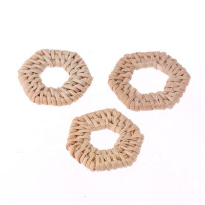 China Crafts Rattan Opens Accessories Jewelry Earrings Natural Weave Rattan Knit Earring Accessories For Woman for sale