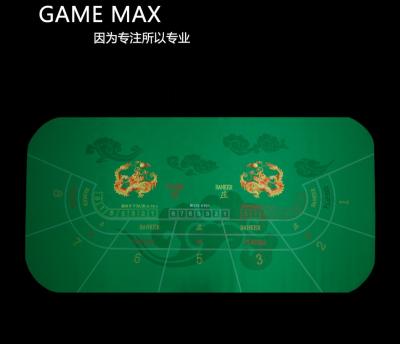 China PU Casino Rubber Baccarat Mat Printing Rubber Table Mat Size 180 X 90 Cm for sale