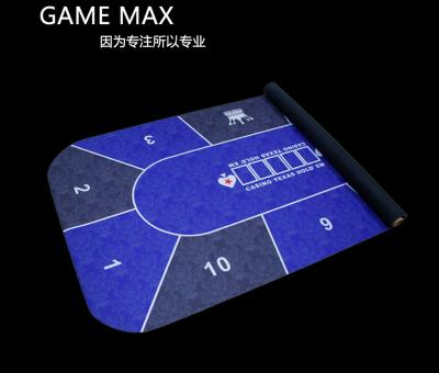 China Custom PU Casino Poker Table Texas Table Mat Game Size 180 X 90 Cm for sale