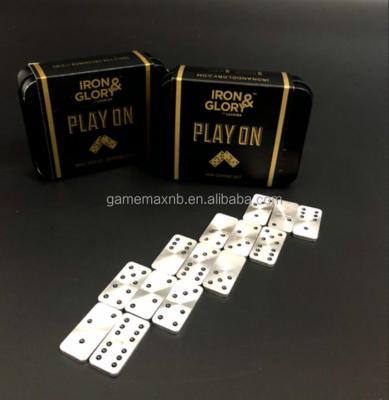 China Customized 14pcs aluminum dominoes in aluminum box for sale