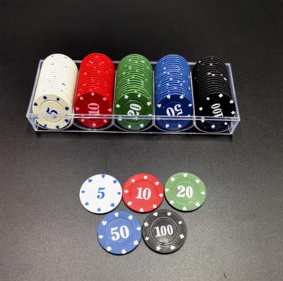 China Cheap 4G PP Poker Chips Set With Acrylic Case for sale