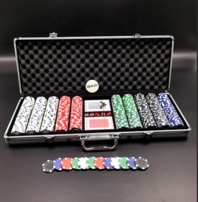 China Standard Casino 500PCS G DIE 11.5 CHIPS CASE POKER CHIPS SETS ALUMINUM for sale