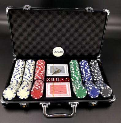 China ABS 300PCS G DIE 11.5 CHIPS CASE ALUMINUM POKER CHIPS SET for sale