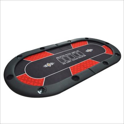 China Folding Poker Table Top With Gear Fitted Cloth Playing Outdoor Customer Requirements for sale