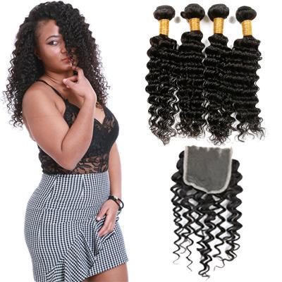 China Natural Black Virgin Brazilian Hair Extensions , 4 Bundles Of Brazilian Hair for sale