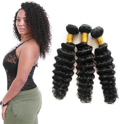 China Paquetes profundos auténticos del pelo de la onda del grado 8A, extensiones profundas del pelo de la onda de Remy en venta