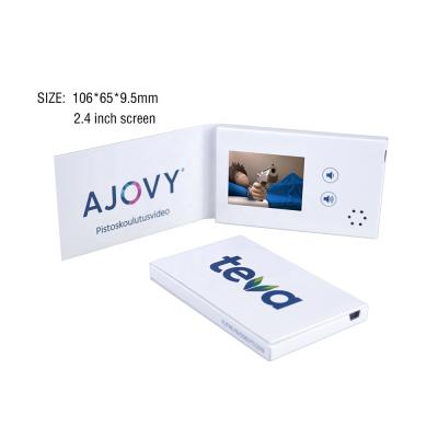 China Europe 2.4 Inch LCD Digital Display Name Business Card Blank Video Media Mini Brochure For Gift Marketing for sale