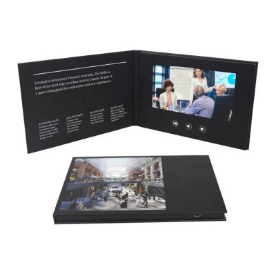 China Europe Customized 7 Inch High Resolution Video Book, Video Booklet, LCD Screen Video Brochure Map for sale