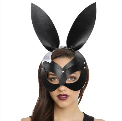 China Fox Cosplay Costumes Sexy Half Face Mask Ultra-soft Leather PU Halloween Party Sex Toy Mask for sale