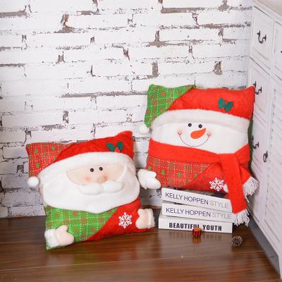 China Merry Christmas Non-Toxic Pillow Cases Three-Dimensional Snowman Cushion Home Cover for sale