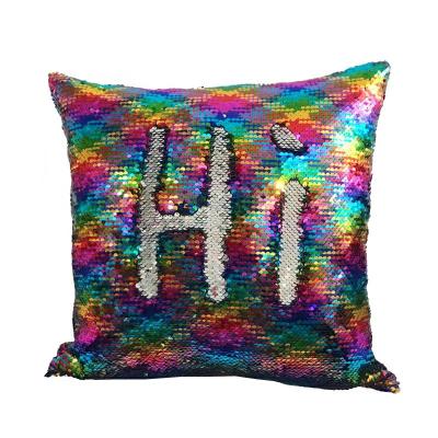 China Wholesale Sublimation Flip Sequin Pillow Cover PORTABLE Pillow Cover Blank Sequin Mermaid Sublimation for sale