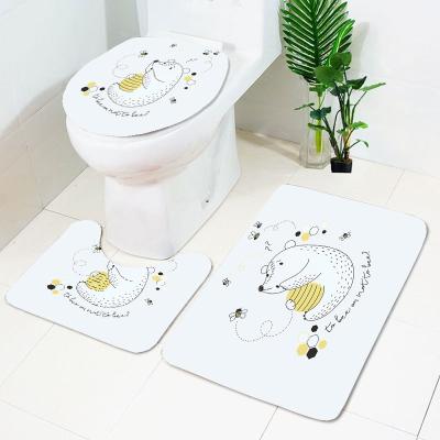 China Non-Slip Carpet Horse Carpets Bath Mats 3pcs/set for sale