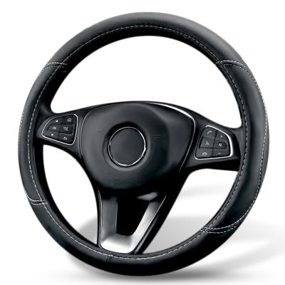 China Fancy Car Wheel Cover Universal Hubcap Hand-stitched Silicone Steering Wheel Cover for sale