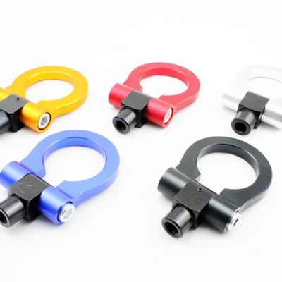 China Trailer Parts Front Rear Tuning Track Racing Screw Billet Aluminum Towing Ring Trailer Tow Hook for sale