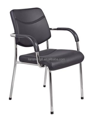 China Conference Room Foldable Stackable PU Chair Cheap Conference Room Chairs With 4 Legs for sale