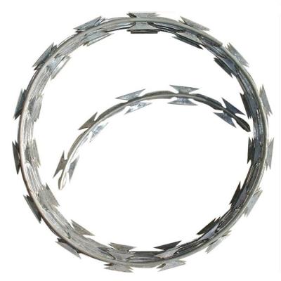 China Easy Installation Manufacturer Supply Barbed Wire Bto-22 Roll Razor Barbed Wire Collar Razor Wire Mesh for sale