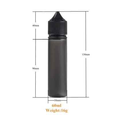 China Hot Selling PET V3 60ml Essential Oil Makeup Ink Dropper Bottles Cosmetic Plastic Big Squeeze Bottles Child Safe Colorful Cap Tip Lid for sale