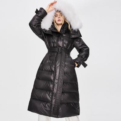 China Wholesale Women's Thick Cotton Winter Warm Clothing Waterproof Jacket Mid Length Above Knee Down Jacket Plus Size Winter for sale