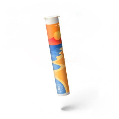 China Plastic Tubes With Pop Smell Logo Custom Plastic Yellow 114mm Proof Top Tubes For Rolling Paper for sale