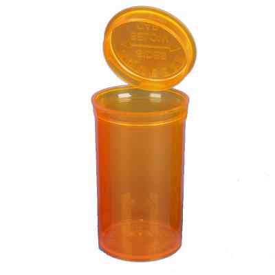 China 6DR 13DR 19DR Plastic Medicine Storage Container Pop Top Bottles For Pharmaceuticals for sale