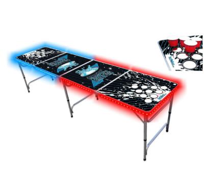 China Factory Hot Sale Foldable Outdoor Party Custom Aluminum Beer Pong Table Foldable Outdoor Party Table for sale