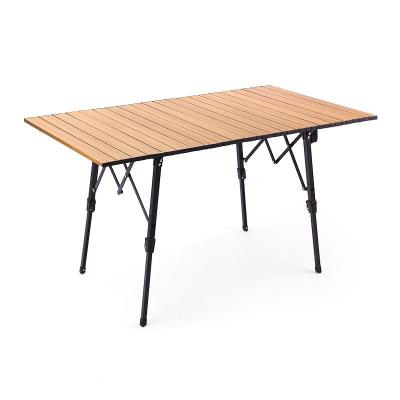 China Table Top Rolled Up Outdoor Table Heights Aluminum Camping Adjustable Picnic Table for sale