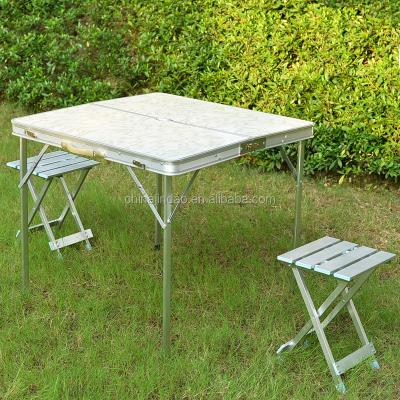 China New Style Storage Space Saving Small Folding Set Outdoor Aluminum Folding Tables And Chairs Folding Table for sale